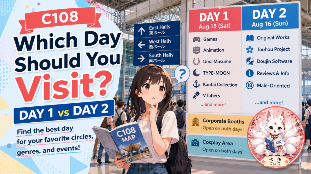 Comic Market 108 Day 1 vs. Day 2 guide for foreign visitors