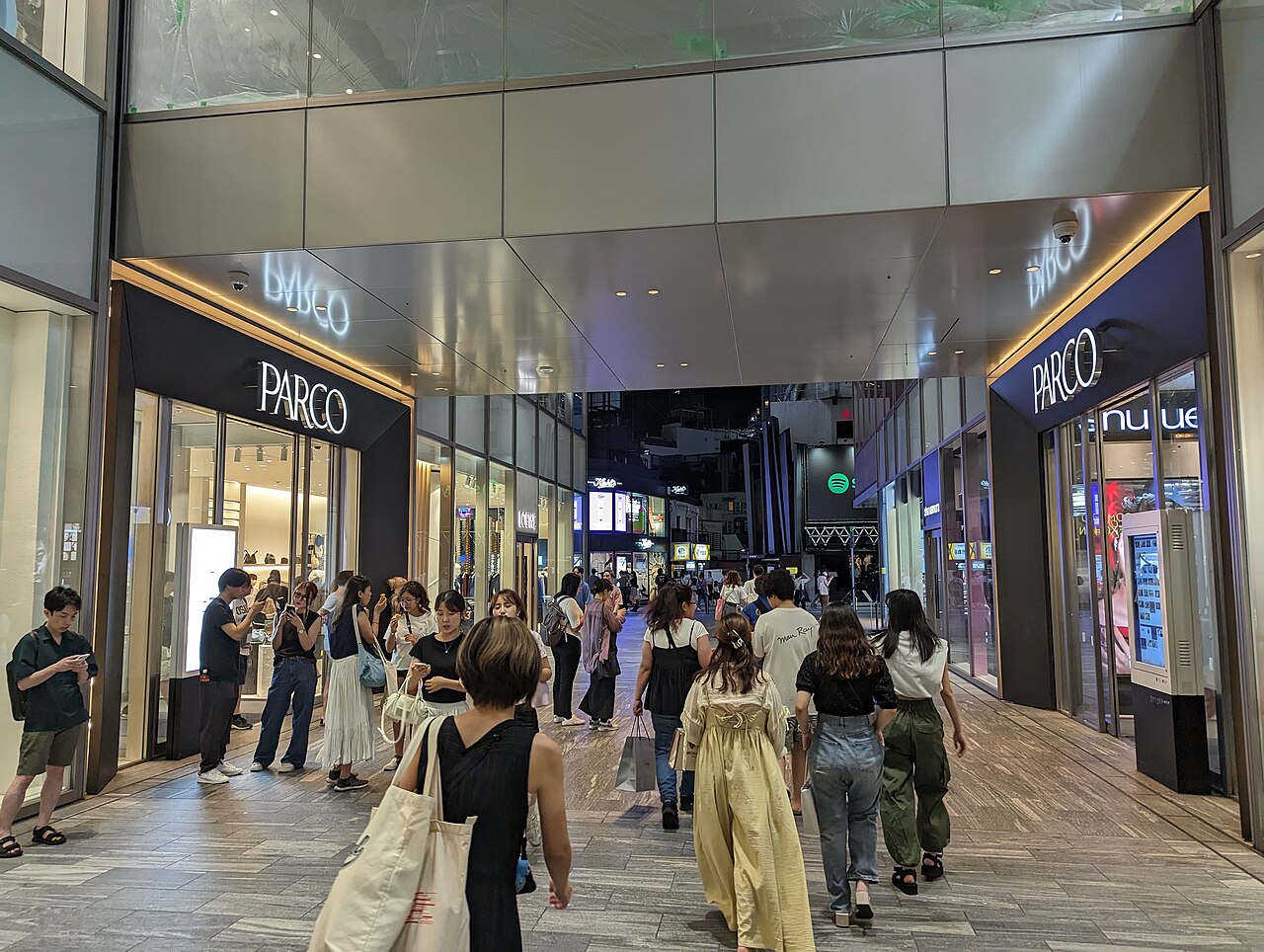 Shibuya PARCO exterior at night