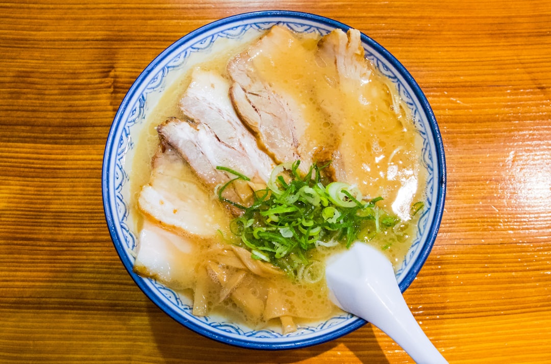 Illustrative bowl of tonkotsu ramen with extra pork