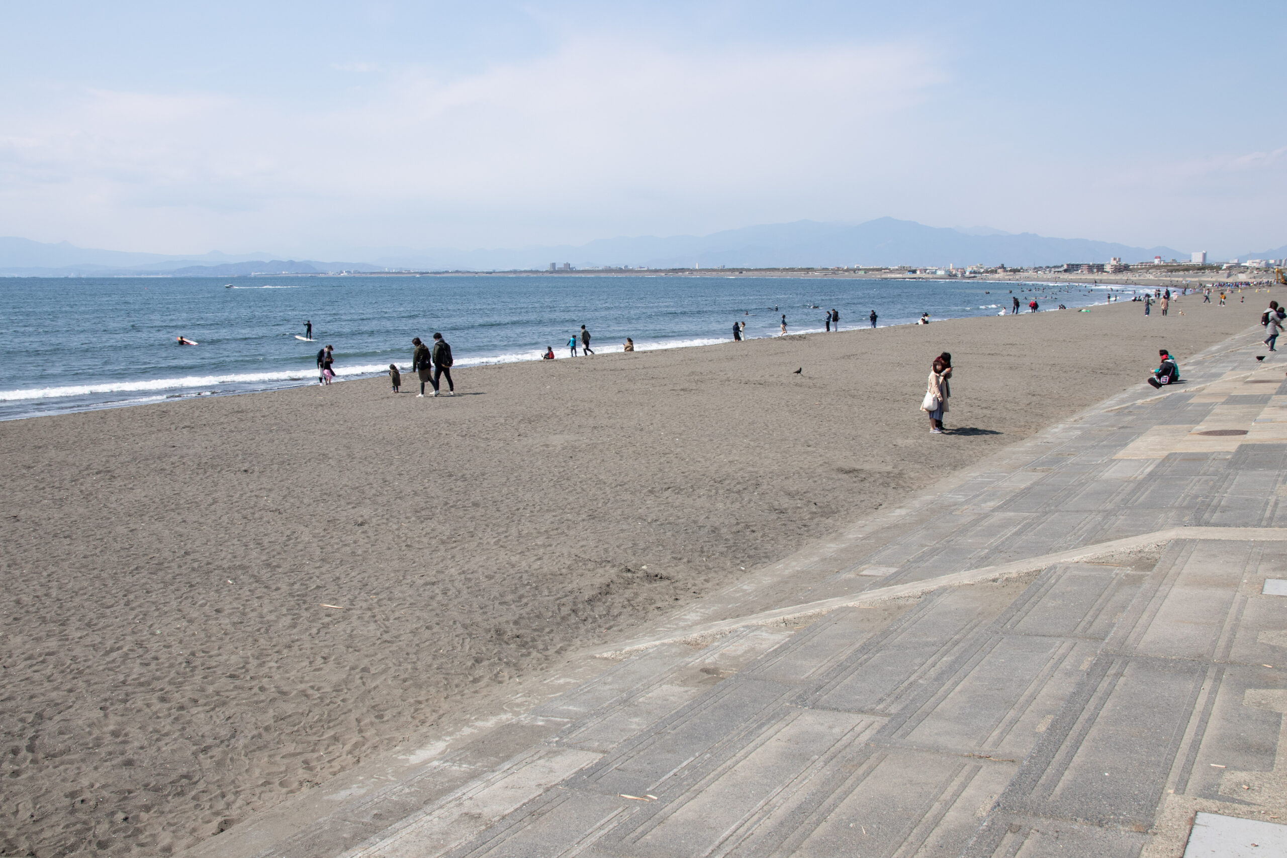Katase Nishihama Beach facing the Shonan coast