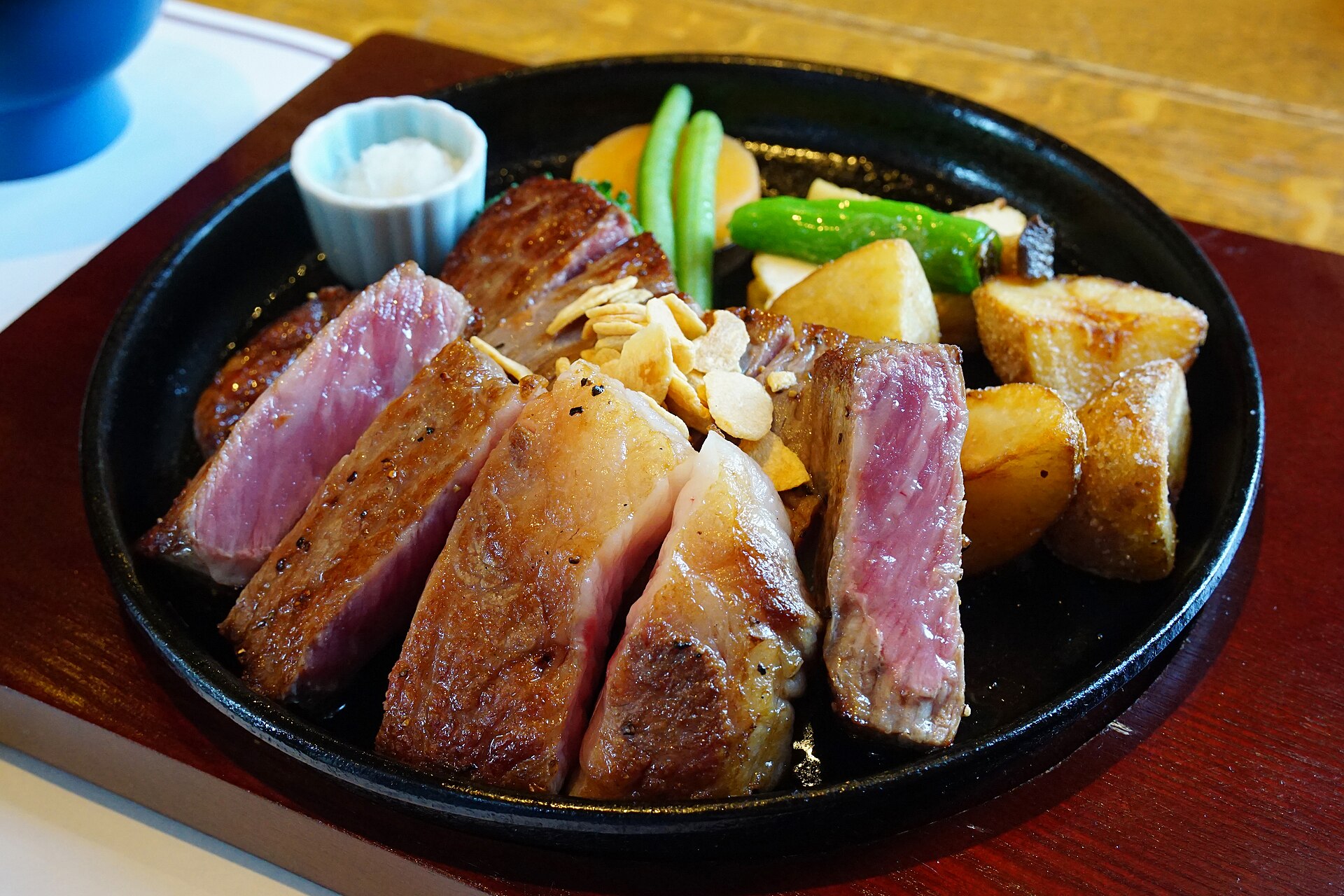 Awaji beef steak served in Sumoto on Awaji Island