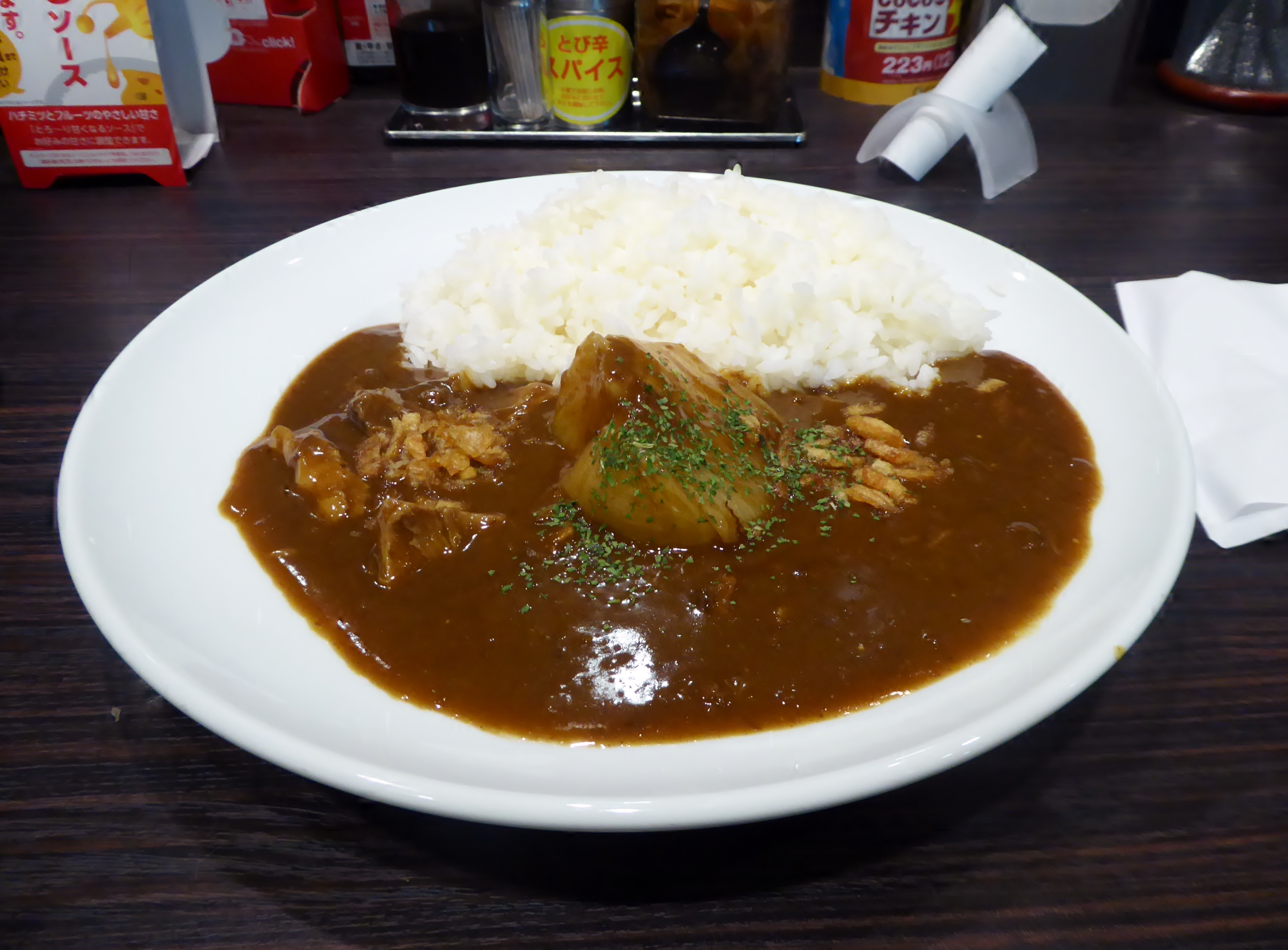 Awaji Island onion beef curry served at a restaurant in Hyogo