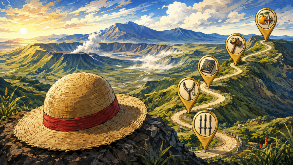 ONE PIECE Kumamoto EAST Route: Zoro, Usopp, Robin, Franky & Nami