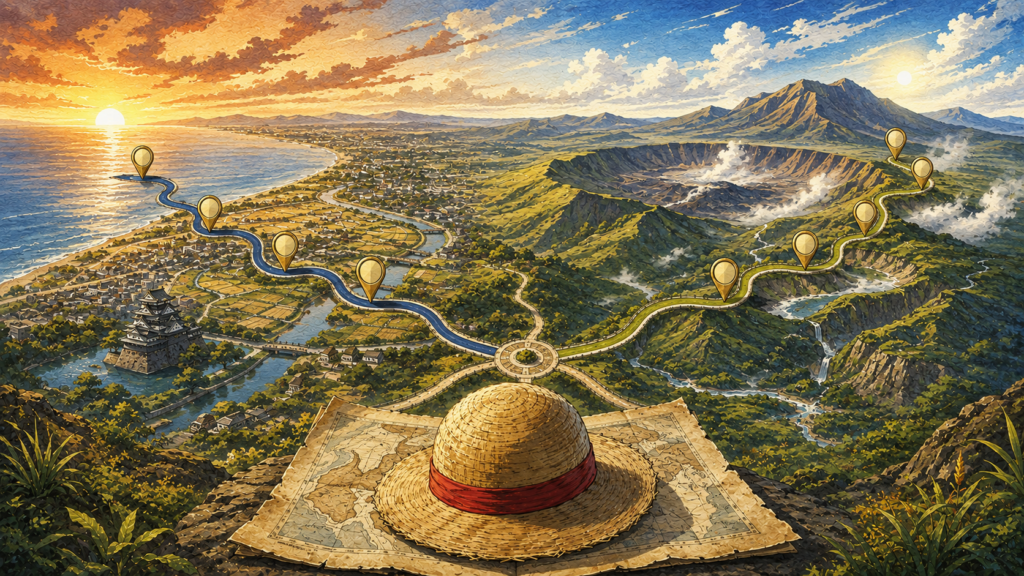 ONE PIECE Statues in Kumamoto: All 10 Locations & the Best 2-Day Route