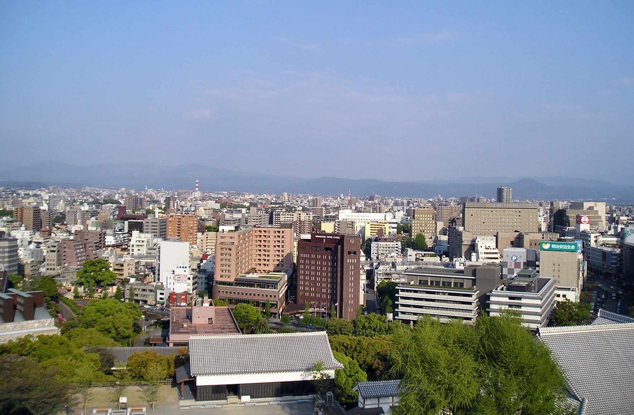 Panoramic view of Kumamoto city