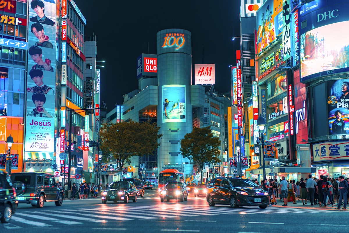 Shibuya Crossing at night